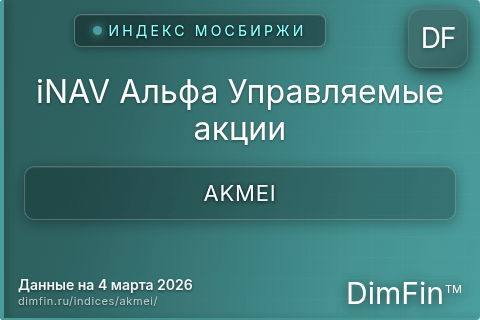 Каталог индекса iNAV Альфа Управляемые акции (AKMEI) — структура и данные Каталог индекса iNAV Альфа Управляемые акции (AKMEI) — структура и данные