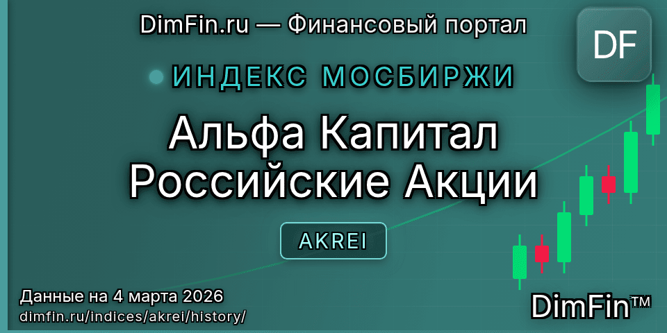 Исторические данные Альфа Капитал Российские Акции (AKREI) — графики и котировки Исторические данные Альфа Капитал Российские Акции (AKREI) — графики и котировки