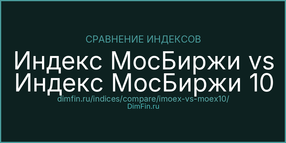 Сравнение индексов Индекс МосБиржи и Индекс МосБиржи 10 на Московской бирже
