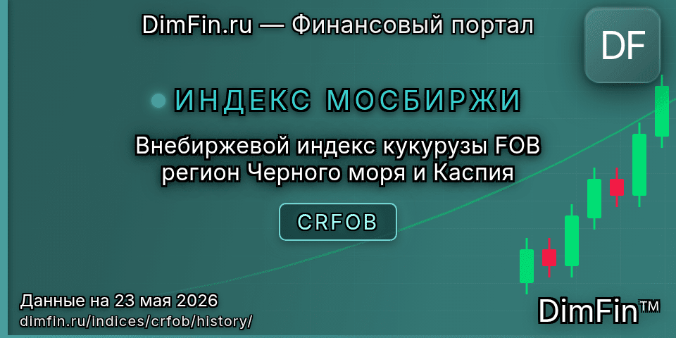 Исторические данные Внебиржевой индекс кукурузы FOB регион Черного моря и Каспия (CRFOB) — графики и котировки Исторические данные Внебиржевой индекс кукурузы FOB регион Черного моря и Каспия (CRFOB) — графики и котировки