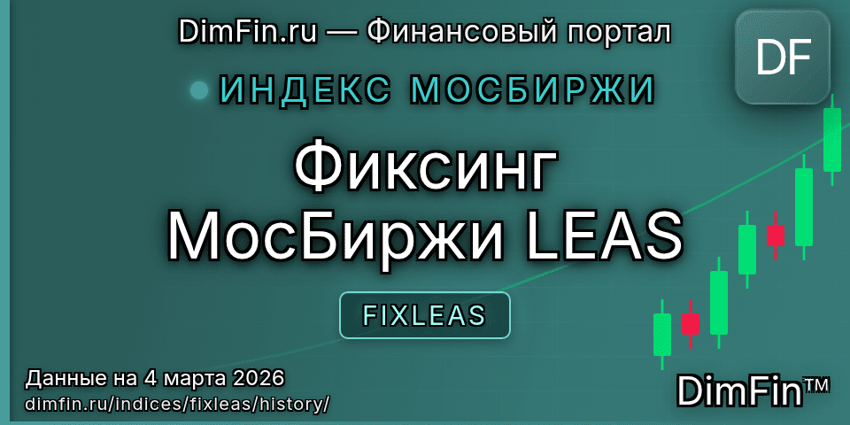 Исторические данные Фиксинг МосБиржи LEAS (FIXLEAS) — графики и котировки Исторические данные Фиксинг МосБиржи LEAS (FIXLEAS) — графики и котировки