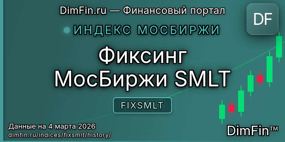 Исторические данные Фиксинг МосБиржи SMLT (FIXSMLT) — графики и котировки