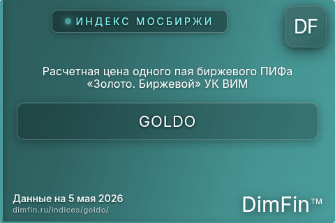 Каталог индекса Расчетная цена одного пая биржевого ПИФа «Золото. Биржевой» УК ВИМ (GOLDO) — структура и данные Каталог индекса Расчетная цена одного пая биржевого ПИФа «Золото. Биржевой» УК ВИМ (GOLDO) — структура и данные