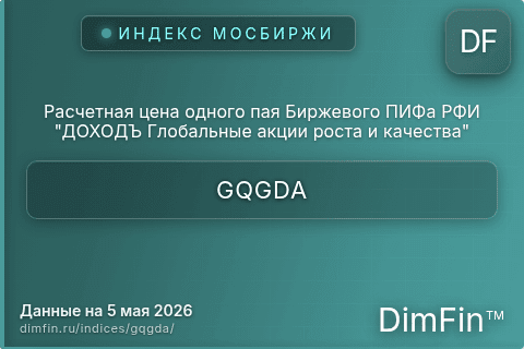 Каталог индекса Расчетная цена одного пая Биржевого ПИФа РФИ "ДОХОДЪ Глобальные акции роста и качества" (GQGDA) — структура и данные Каталог индекса Расчетная цена одного пая Биржевого ПИФа РФИ "ДОХОДЪ Глобальные акции роста и качества" (GQGDA) — структура и данные