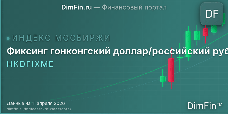 DimFin Score Фиксинг гонконгский доллар/российский рубль Московской Биржи (HKDFIXME) — рейтинг и оценка DimFin Score Фиксинг гонконгский доллар/российский рубль Московской Биржи (HKDFIXME) — рейтинг и оценка