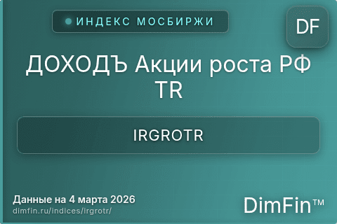 Каталог индекса ДОХОДЪ Акции роста РФ TR (IRGROTR) — структура и данные