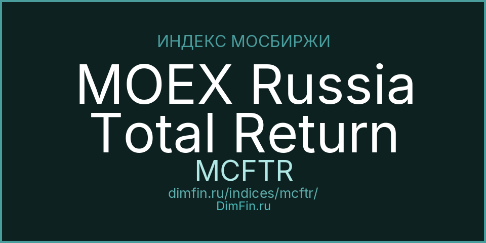 MOEX Russia Total Return (MCFTR): текущее значение, доходность и волатильность на Московской бирже