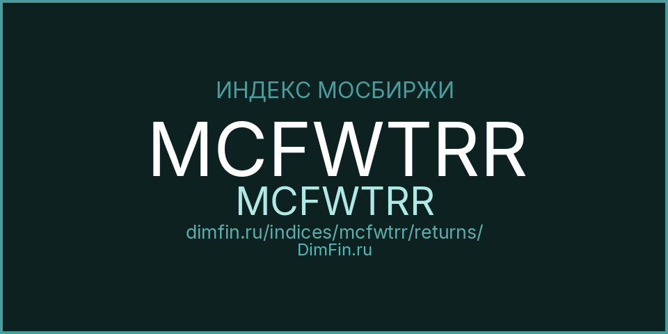 MCFWTRR (MCFWTRR): доходность и волатильность на Московской бирже