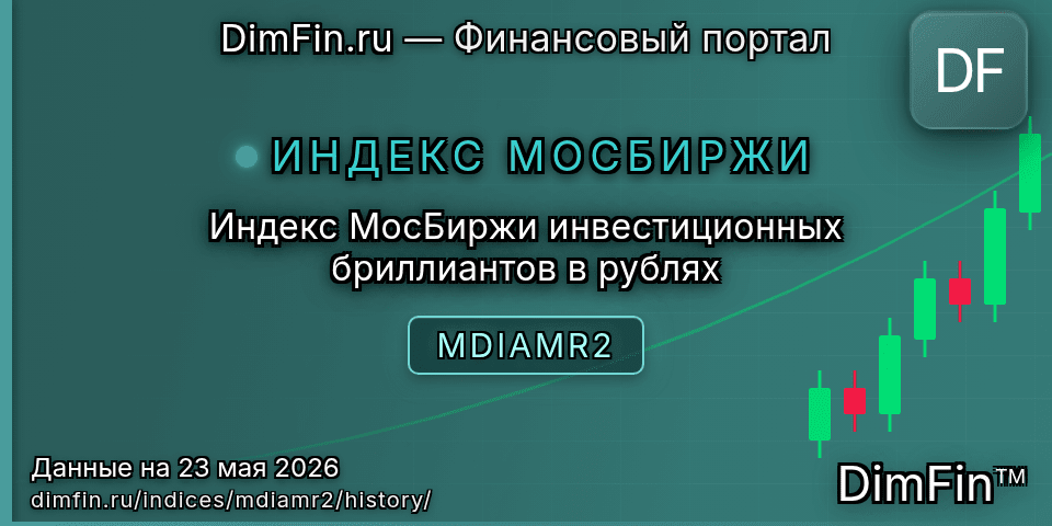 Исторические данные Индекс МосБиржи инвестиционных бриллиантов в рублях (MDIAMR2) — графики и котировки Исторические данные Индекс МосБиржи инвестиционных бриллиантов в рублях (MDIAMR2) — графики и котировки