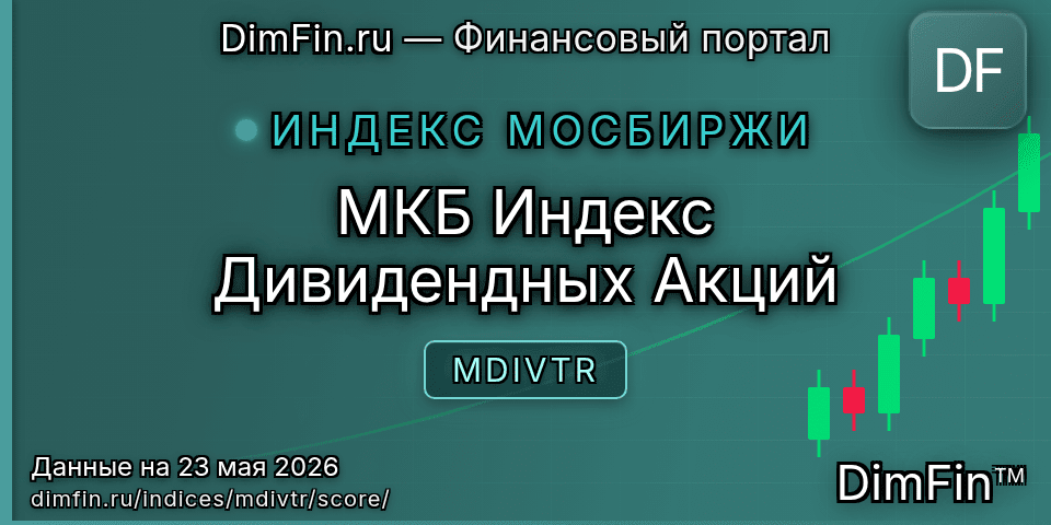 DimFin Score МКБ Индекс Дивидендных Акций (MDIVTR) — рейтинг и оценка DimFin Score МКБ Индекс Дивидендных Акций (MDIVTR) — рейтинг и оценка