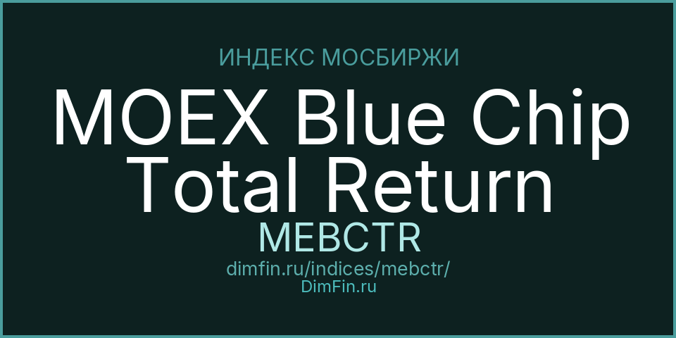 MOEX Blue Chip Total Return (MEBCTR): текущее значение, доходность и волатильность на Московской бирже