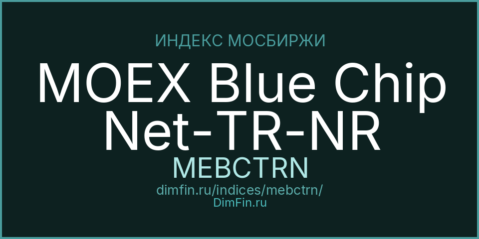 MOEX Blue Chip Net-TR-NR (MEBCTRN): текущее значение, доходность и волатильность на Московской бирже