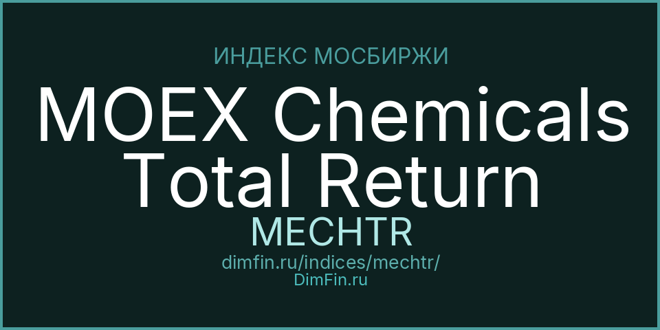 MOEX Chemicals Total Return (MECHTR): текущее значение, доходность и волатильность на Московской бирже