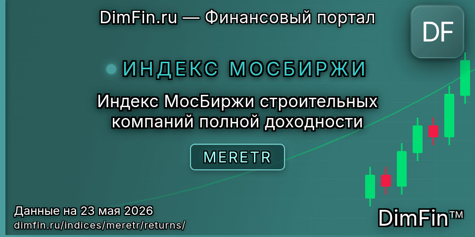 Доходность Индекс МосБиржи строительных компаний полной доходности (MERETR) — статистика по периодам