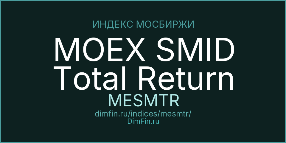 MOEX SMID Total Return (MESMTR): текущее значение, доходность и волатильность на Московской бирже