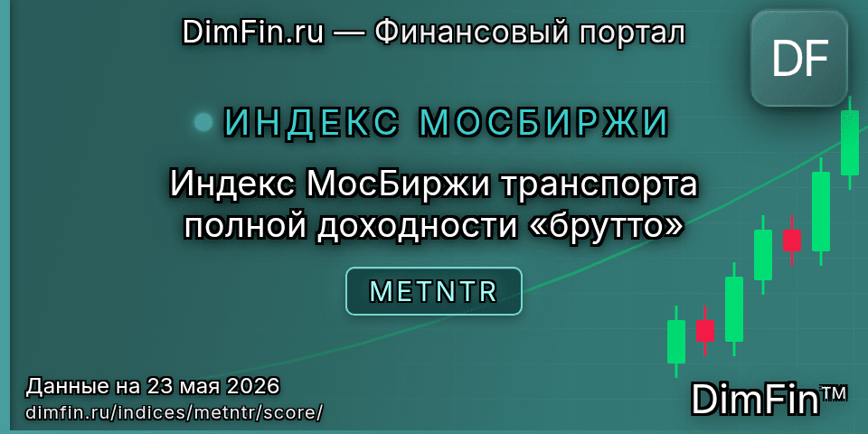 DimFin Score Индекс МосБиржи транспорта полной доходности «брутто» (METNTR) — рейтинг и оценка