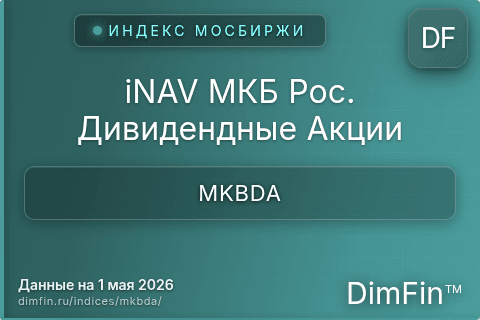 Каталог индекса iNAV МКБ Рос. Дивидендные Акции (MKBDA) — структура и данные Каталог индекса iNAV МКБ Рос. Дивидендные Акции (MKBDA) — структура и данные