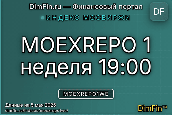 Индекс MOEXREPO1WE Индекс MOEXREPO1WE — ключевые метрики и динамика