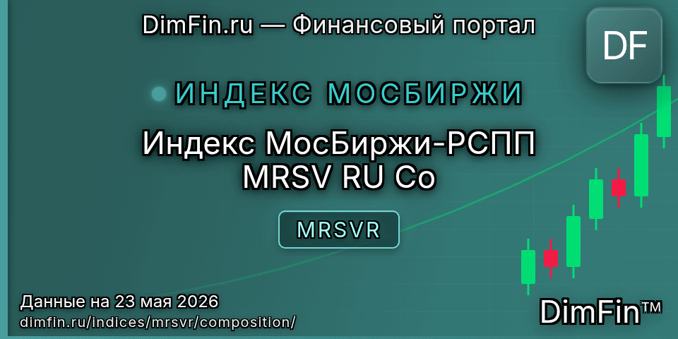 Состав индекса Индекс МосБиржи-РСПП MRSV RU Co (MRSVR) — компоненты и веса