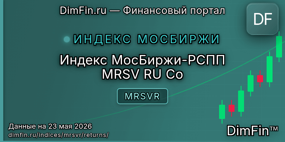 Доходность Индекс МосБиржи-РСПП MRSV RU Co (MRSVR) — статистика по периодам Доходность Индекс МосБиржи-РСПП MRSV RU Co (MRSVR) — статистика по периодам