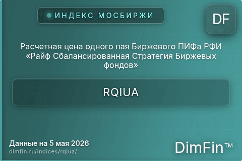 Каталог индекса Расчетная цена одного пая Биржевого ПИФа РФИ «Райф Сбалансированная Стратегия Биржевых фондов» (RQIUA) — структура и данные