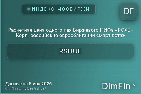 Каталог индекса Расчетная цена одного пая Биржевого ПИФа «РСХБ–Корп. российские еврооблигации смарт бета» (RSHUE) — структура и данные Каталог индекса Расчетная цена одного пая Биржевого ПИФа «РСХБ–Корп. российские еврооблигации смарт бета» (RSHUE) — структура и данные