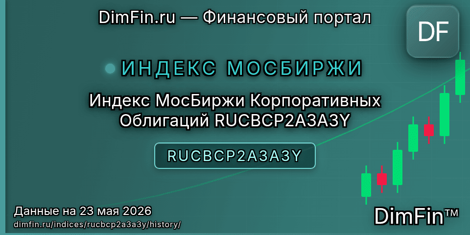 Исторические данные Индекс МосБиржи Корпоративных Облигаций RUCBCP2A3A3Y (RUCBCP2A3A3Y) — графики и котировки Исторические данные Индекс МосБиржи Корпоративных Облигаций RUCBCP2A3A3Y (RUCBCP2A3A3Y) — графики и котировки