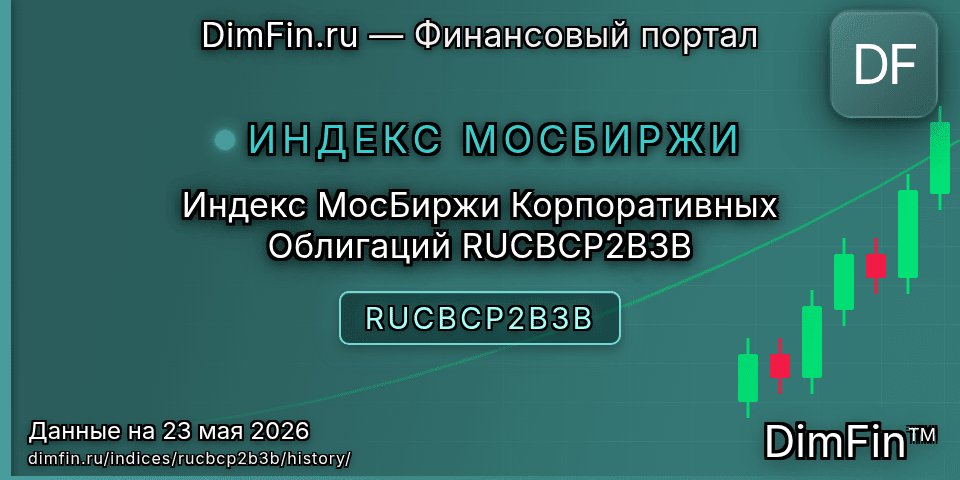 Исторические данные Индекс МосБиржи Корпоративных Облигаций RUCBCP2B3B (RUCBCP2B3B) — графики и котировки Исторические данные Индекс МосБиржи Корпоративных Облигаций RUCBCP2B3B (RUCBCP2B3B) — графики и котировки