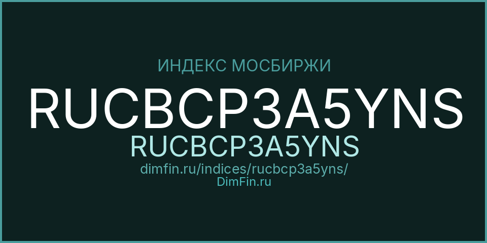 RUCBCP3A5YNS (RUCBCP3A5YNS): текущее значение, доходность и волатильность на Московской бирже