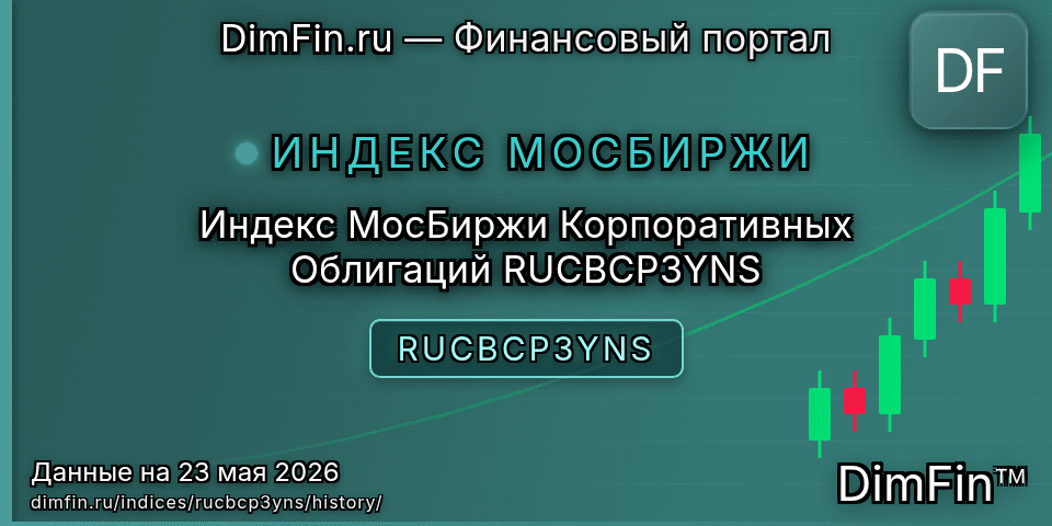 Исторические данные Индекс МосБиржи Корпоративных Облигаций RUCBCP3YNS (RUCBCP3YNS) — графики и котировки
