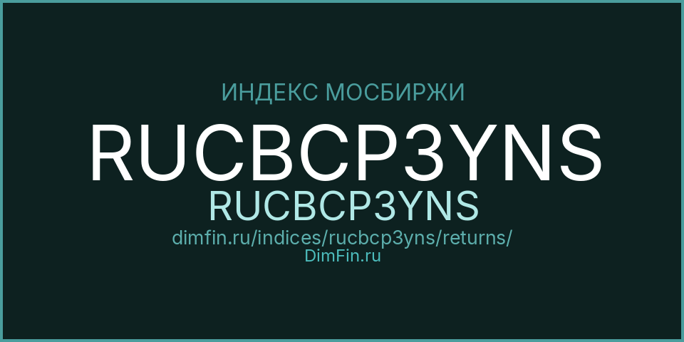 RUCBCP3YNS (RUCBCP3YNS): доходность и волатильность на Московской бирже