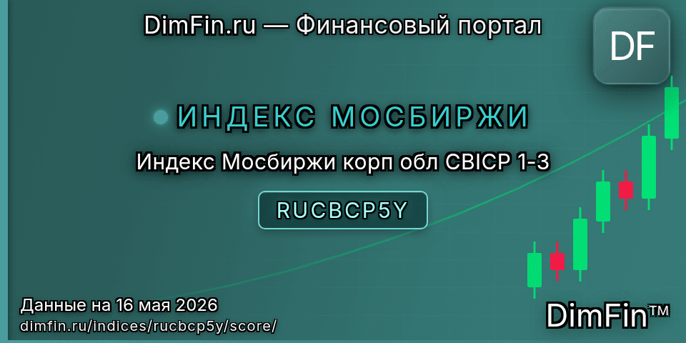 DimFin Score Индекс Мосбиржи корп обл CBICP 1-3 (RUCBCP5Y) — рейтинг и оценка DimFin Score Индекс Мосбиржи корп обл CBICP 1-3 (RUCBCP5Y) — рейтинг и оценка