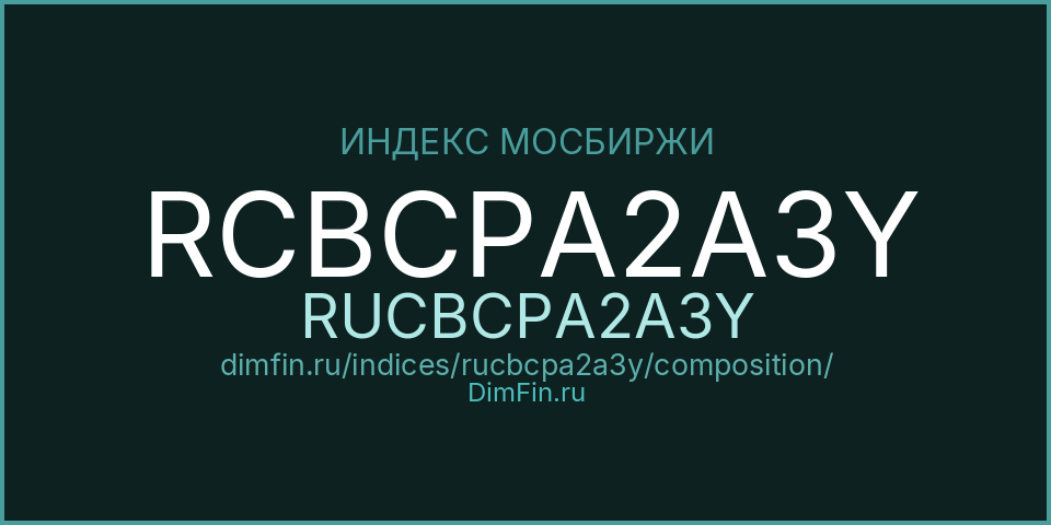 Состав индекса RCBCPA2A3Y (RUCBCPA2A3Y) на Московской бирже
