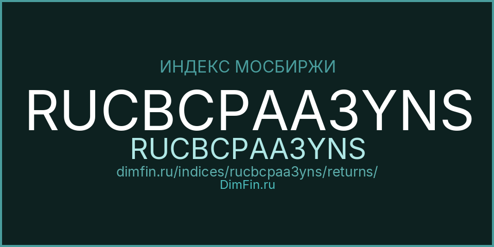 RUCBCPAA3YNS (RUCBCPAA3YNS): доходность и волатильность на Московской бирже
