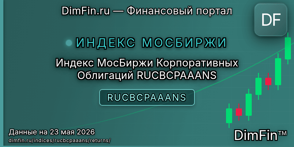 Доходность Индекс МосБиржи Корпоративных Облигаций RUCBCPAAANS (RUCBCPAAANS) — статистика по периодам Доходность Индекс МосБиржи Корпоративных Облигаций RUCBCPAAANS (RUCBCPAAANS) — статистика по периодам