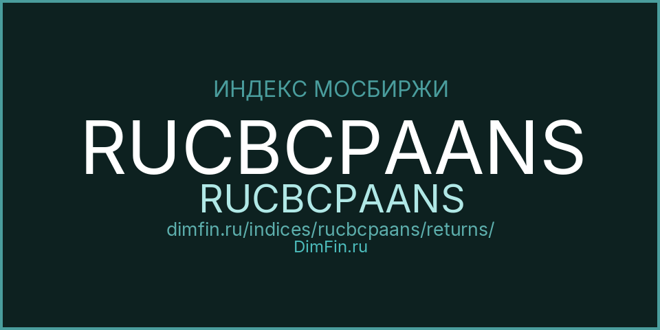 RUCBCPAANS (RUCBCPAANS): доходность и волатильность на Московской бирже