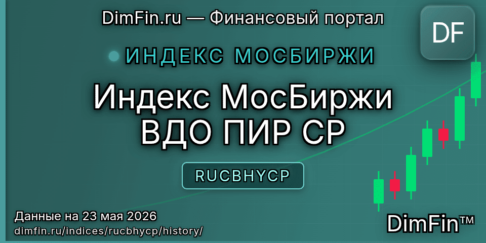 Исторические данные Индекс МосБиржи ВДО ПИР CP (RUCBHYCP) — графики и котировки
