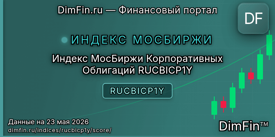DimFin Score Индекс МосБиржи Корпоративных Облигаций RUCBICP1Y (RUCBICP1Y) — рейтинг и оценка DimFin Score Индекс МосБиржи Корпоративных Облигаций RUCBICP1Y (RUCBICP1Y) — рейтинг и оценка