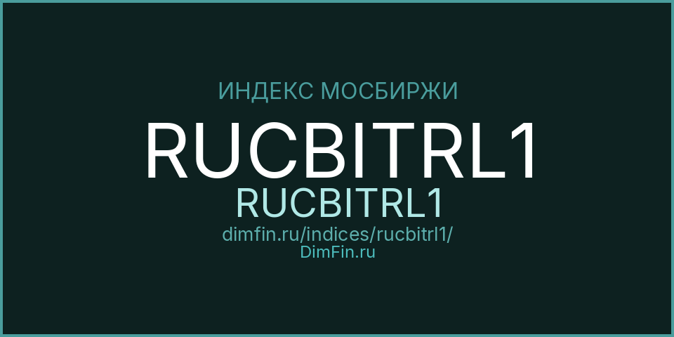 RUCBITRL1 (RUCBITRL1): текущее значение, доходность и волатильность на Московской бирже