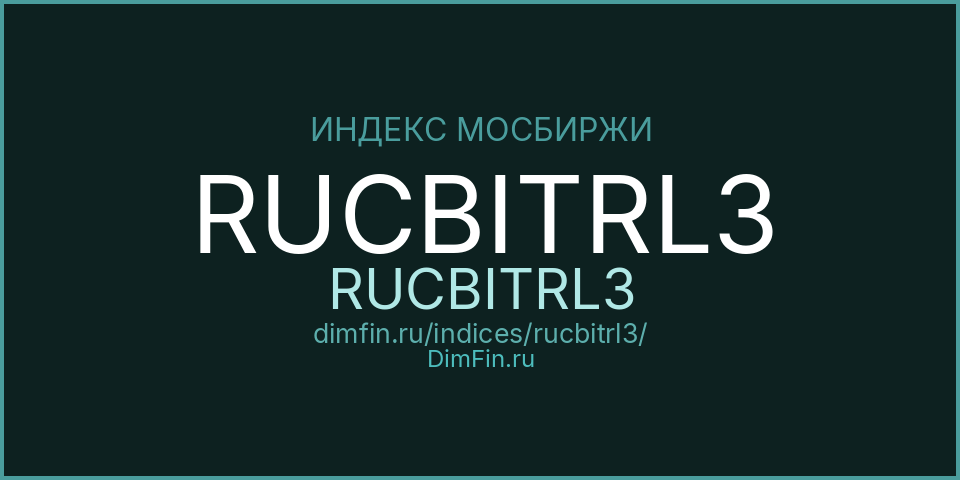 RUCBITRL3 (RUCBITRL3): текущее значение, доходность и волатильность на Московской бирже