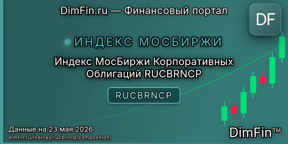 Состав индекса Индекс МосБиржи Корпоративных Облигаций RUCBRNCP (RUCBRNCP) — компоненты и веса