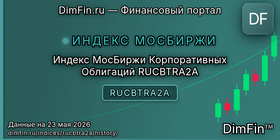 Исторические данные Индекс МосБиржи Корпоративных Облигаций RUCBTRA2A (RUCBTRA2A) — графики и котировки