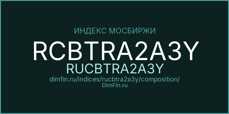 Состав индекса RCBTRA2A3Y (RUCBTRA2A3Y) на Московской бирже