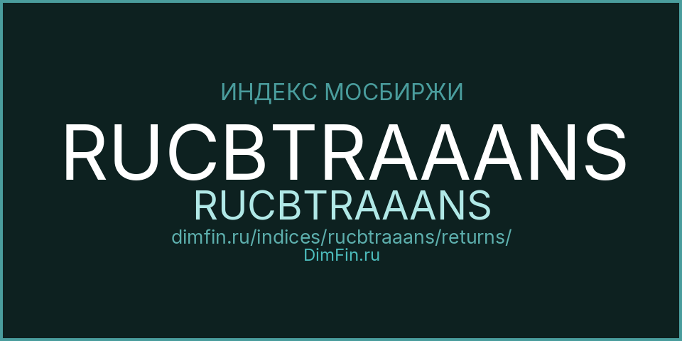 RUCBTRAAANS (RUCBTRAAANS): доходность и волатильность на Московской бирже