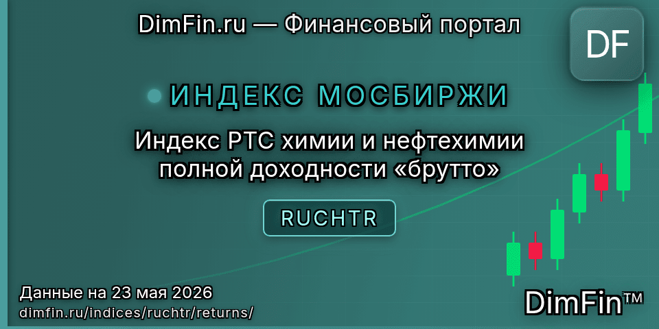 Доходность Индекс РТС химии и нефтехимии полной доходности «брутто» (RUCHTR) — статистика по периодам Доходность Индекс РТС химии и нефтехимии полной доходности «брутто» (RUCHTR) — статистика по периодам