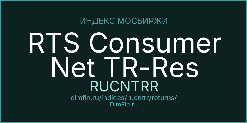 RTS Consumer Net TR-Res (RUCNTRR): доходность и волатильность на Московской бирже