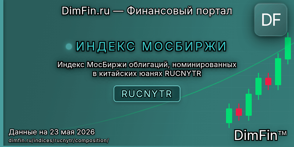 Состав индекса Индекс МосБиржи облигаций, номинированных в китайских юанях RUCNYTR (RUCNYTR) — компоненты и веса