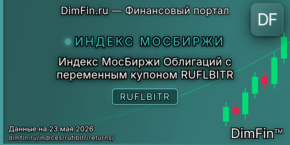 Доходность Индекс МосБиржи Облигаций с переменным купоном RUFLBITR (RUFLBITR) — статистика по периодам