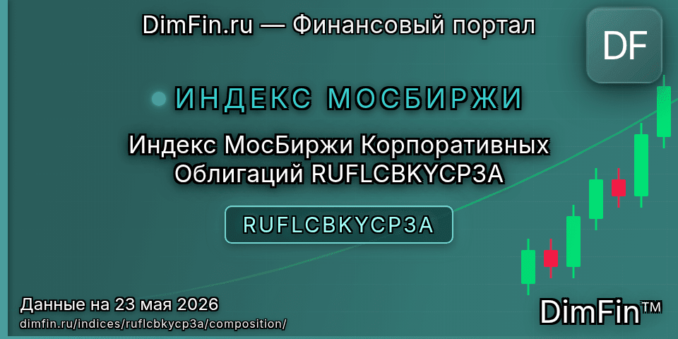 Состав индекса Индекс МосБиржи Корпоративных Облигаций RUFLCBKYCP3A (RUFLCBKYCP3A) — компоненты и веса