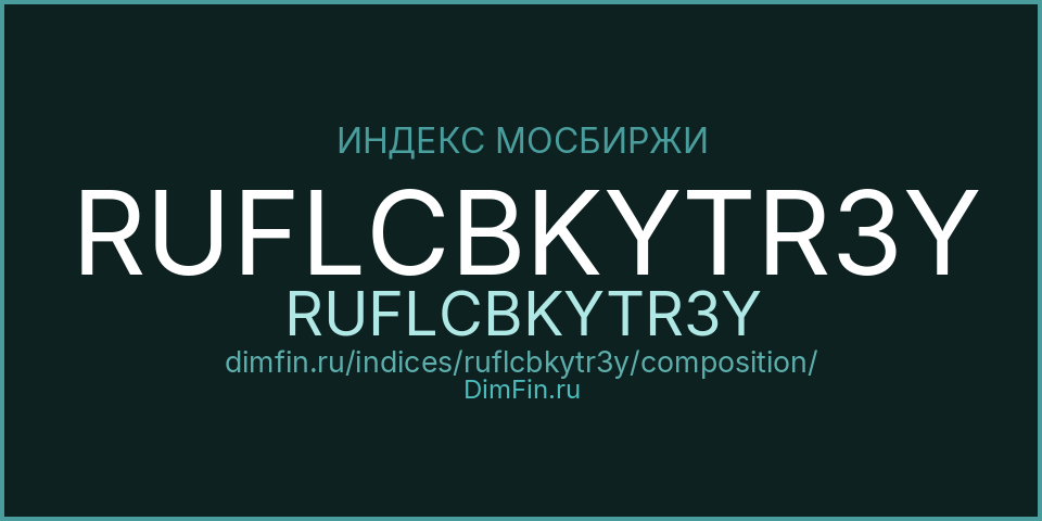 Состав индекса RUFLCBKYTR3Y (RUFLCBKYTR3Y) на Московской бирже